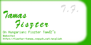 tamas fiszter business card